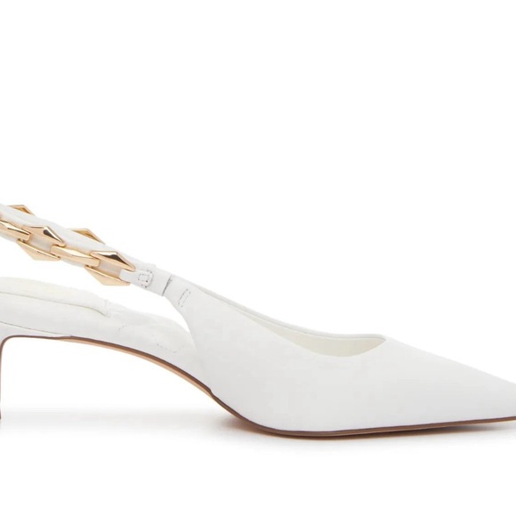 Vince Camuto Elegant White Slingback Heels - Picture 5 of 9